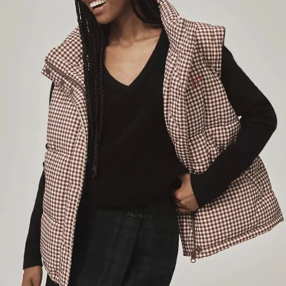 Damson Madder Jennifer Check Puffer Jacket - Picture 3 of 3